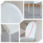 Chaise d'appoint blanche en acier au carbone à dossier solide (ensemble de 2)