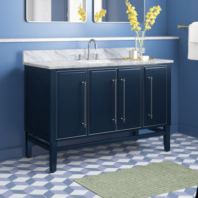 Ewen 49'' Single Bathroom Vanity with Marble Top