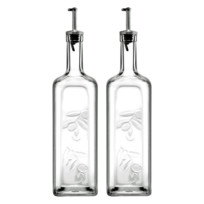 Glass Oil & Vinegar Cruet Set