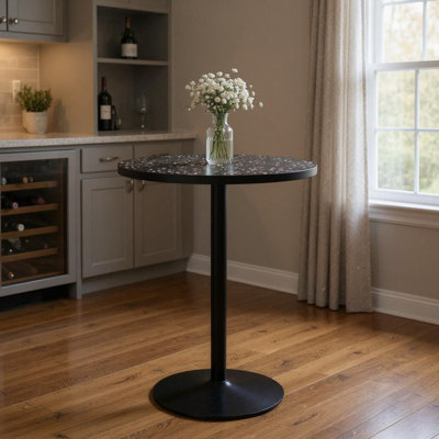 Table de bar 24 po Faux Terrazzo