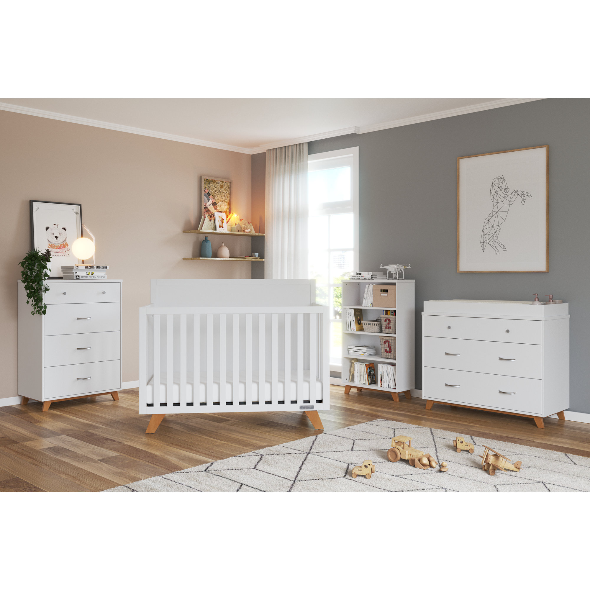 Soho 4 - Drawer Chest, White/Natural