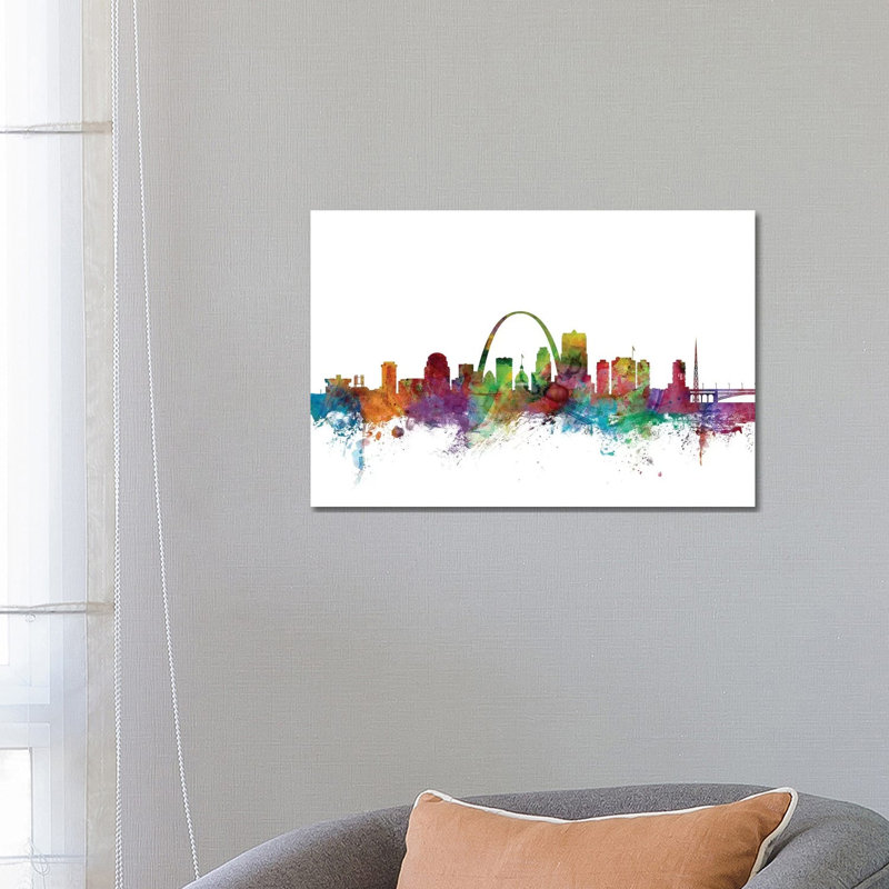 St. Louis, Missouri Skyline by Michael Tompsett - Wrapped Canvas Gallery-Wrapped Canvas Giclée