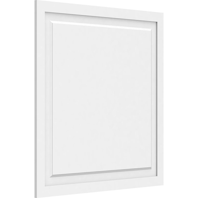 Panneau mural Harrison 3D en blanc, H 36 po x l 36 po x P 0,63 po