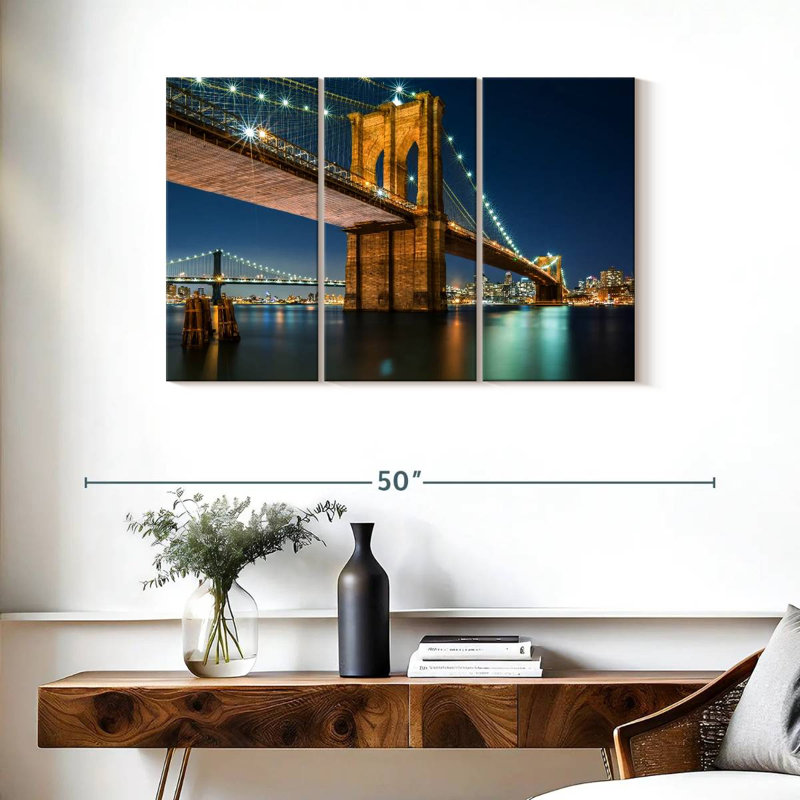 Lilie Brooklyn Bridge veilleuses, H 24 po x l 38 po