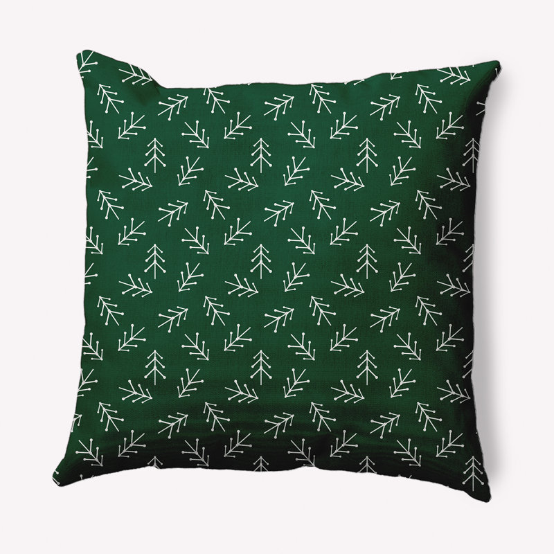 Coussin décoratif intérieur / extérieur Holiday Cheer, 16 po x 16 po, Pin