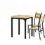 Ensemble de table basse et de chaises Morning, ensemble de meubles de table à manger 3 pièces, ensemble de conversation et de chaise (seulement 1 table et 2 chaises)