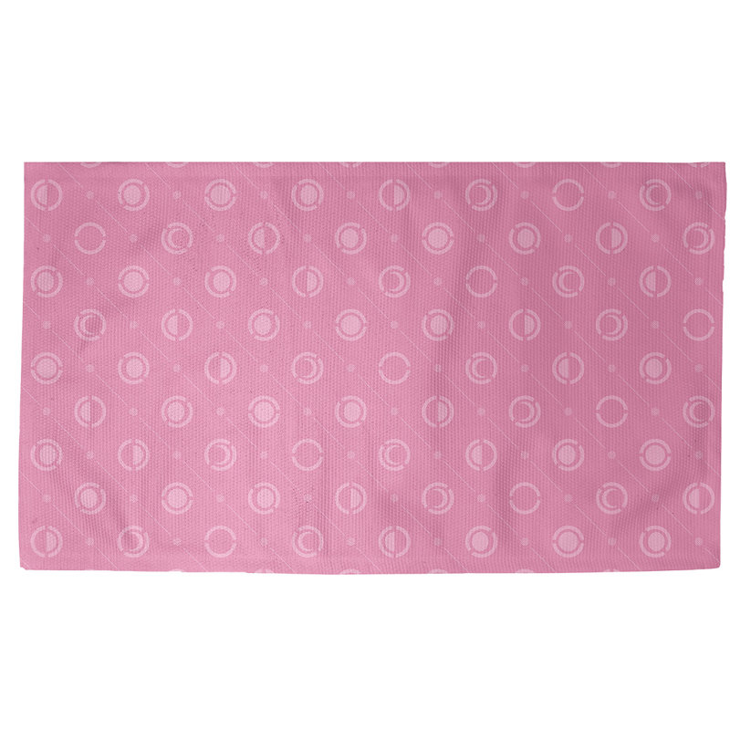 Rose Tapis décoratif phases de lune, Rectangle 5 pi x 7 pi