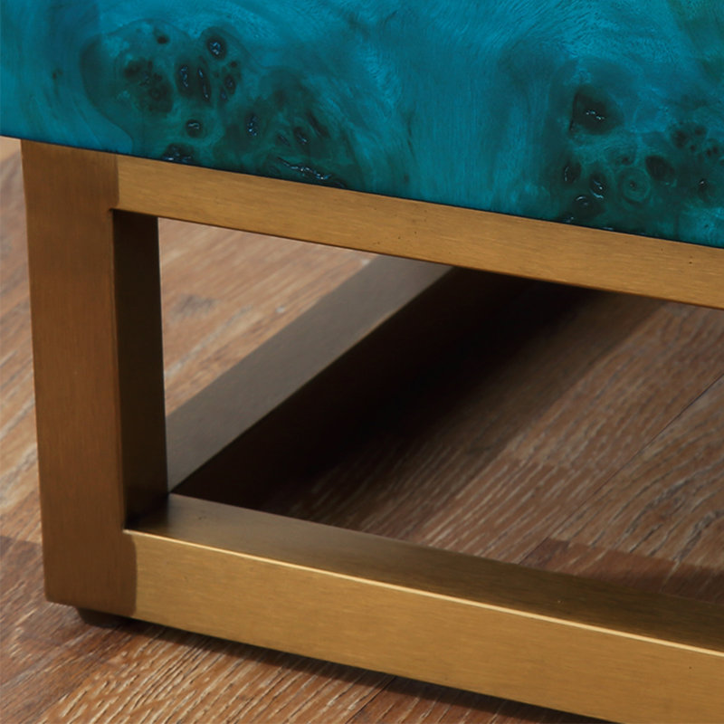 Commode décorative luxueuse de style italien, Bleu paon / or