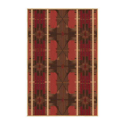 Washable Rustic Plaid Southwestern Area Rug
