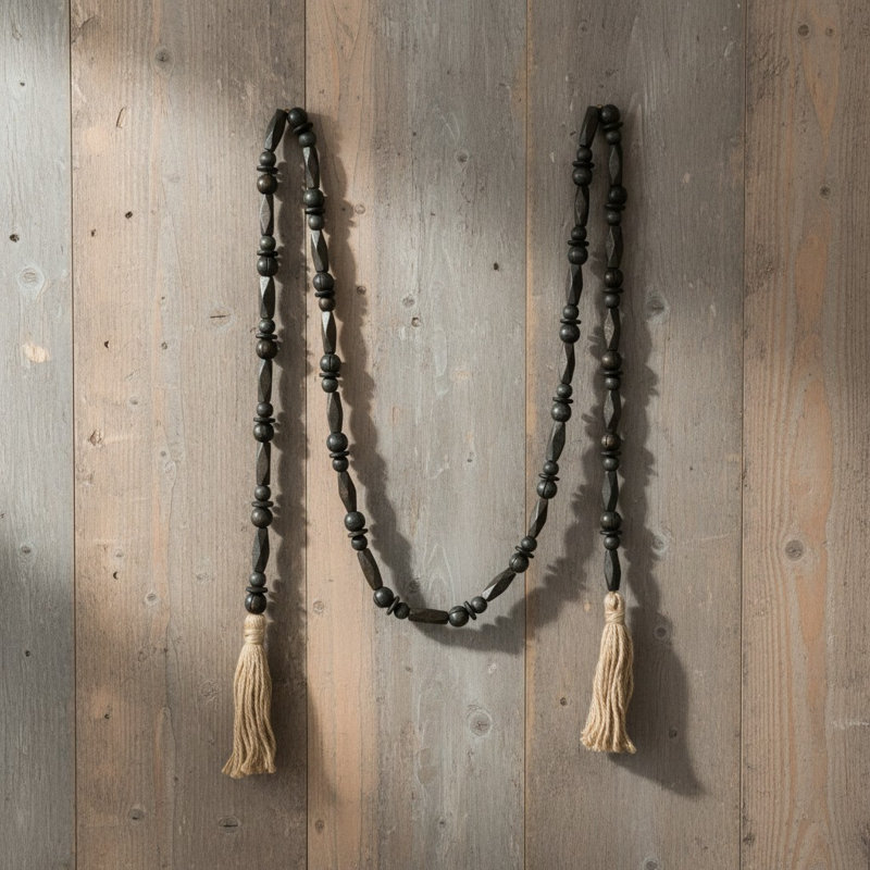 Boho Bead Garland- Sea Foam, Sea Foam