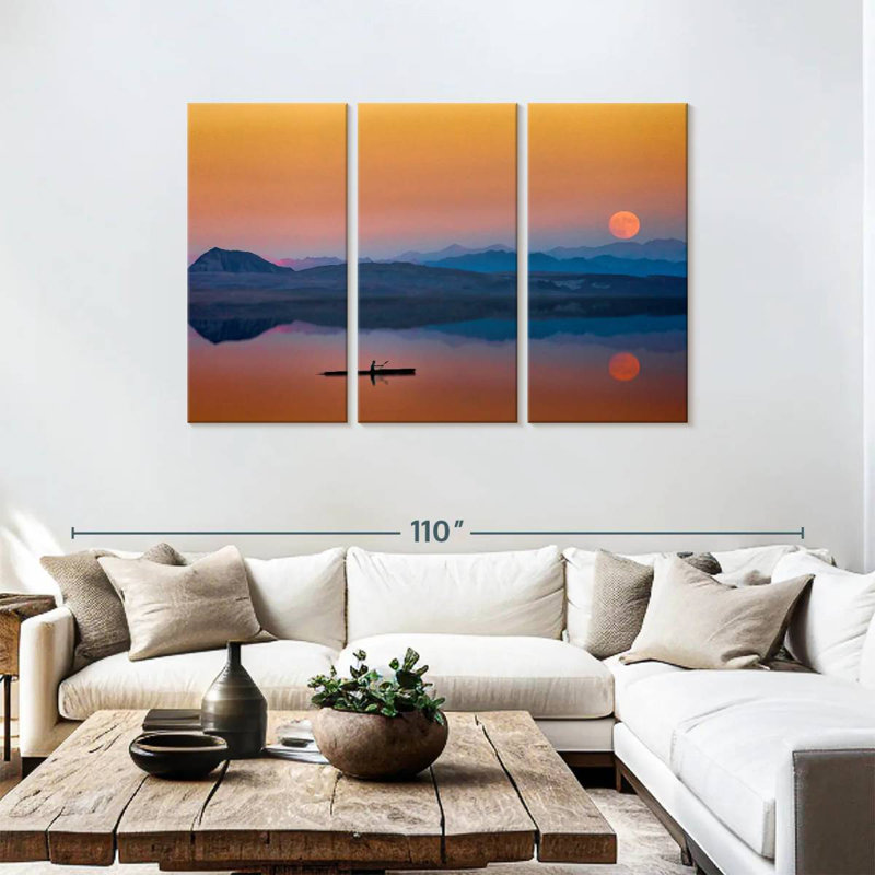 Gillard Sunset Rowboat, 48" H x 74" W