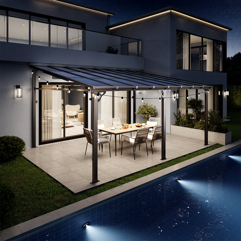 14 pi. L 10 pi. Pergola en métal