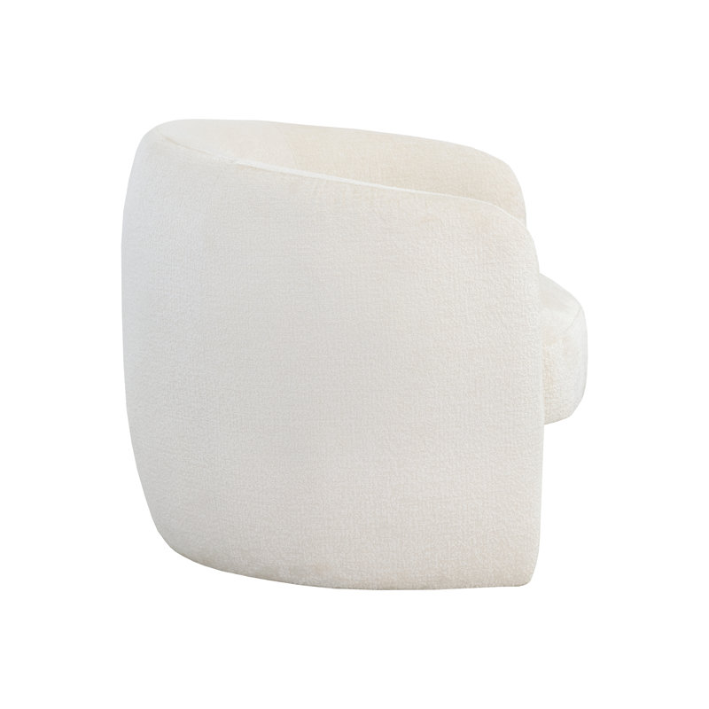 Lounge Chair, Cream Polyester