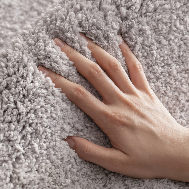 Non-Slip Bath Mat, Single- 80cm  L x 50cm W, Grey