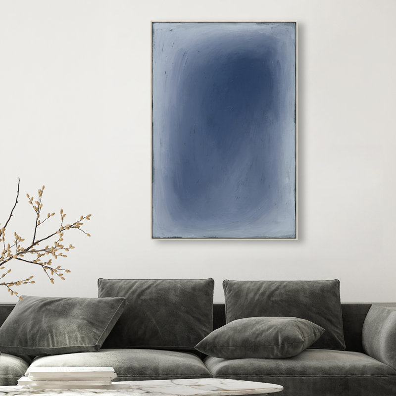 Blue Aura Print by Oliver Gal, 46" H x 31" W, Silver Floater Frame