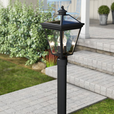 Manwe 1 -Light 17.5" H Hardwired Lantern Head in Black