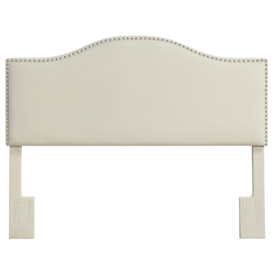 Zoe Cream Faux Leather Queen/Full Headboard