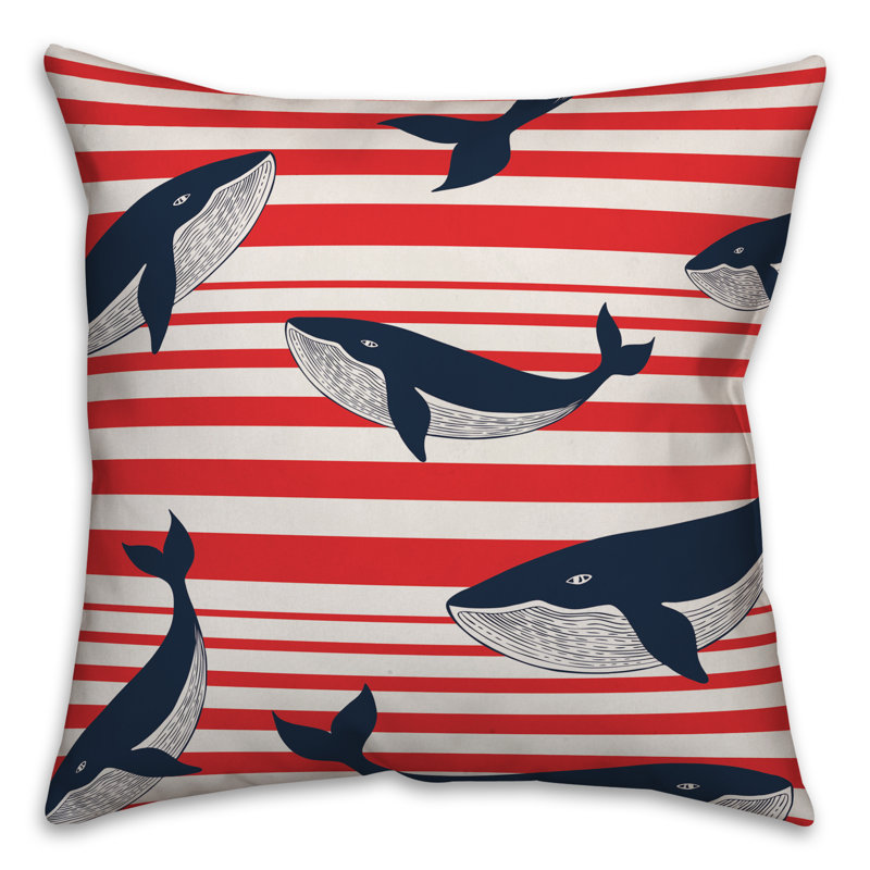 Striped Throw Pillow, Polyester/Polyfill, 18" x 18"