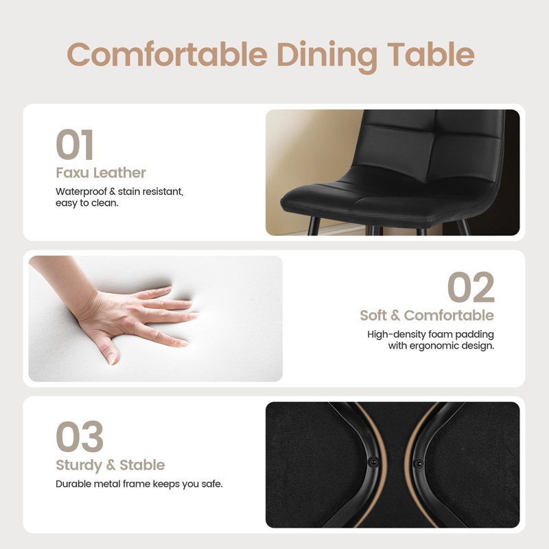 4 - Person Extendable Dining Set, Black, Grey
