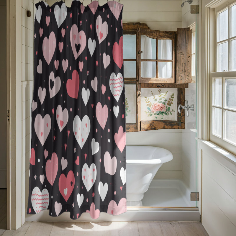 Love Rise - Rideau de douche Premium, H 74 po x l 71 po