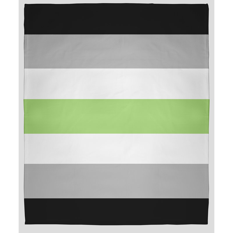 Plain Weave / Muslin Throw Blanket, Full, Black/Grey/Green
