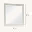 Miroir en bois avec détails moulés, blanc