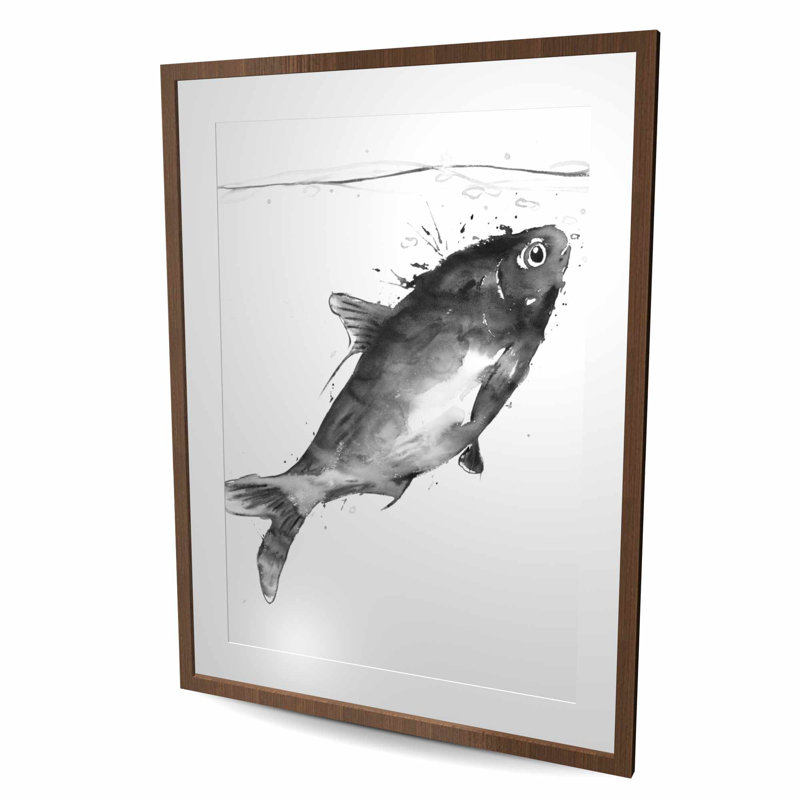 Poisson heureux qui nage - reproduction illustrative d'animaux pour la décoration