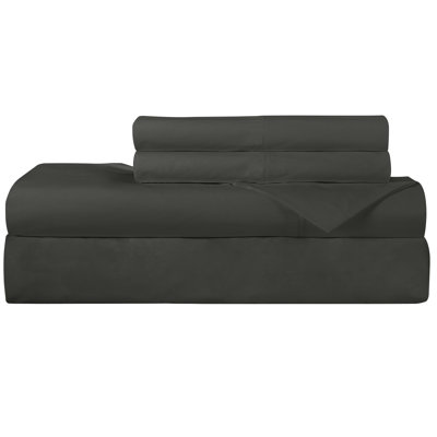ROYALE LINENS 300 Thread Count 100% Long Staple Combed Cotton Sheet Set - 3 Piece Twin Bed Sheet 1 Fitted Sheet, 1 Flat Sheet, 1 Pillow Case - Breathable, Cool & Crisp Percale Sheet Set