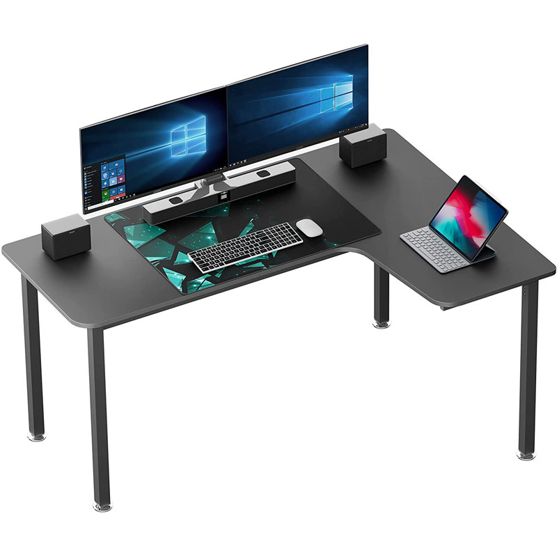 Kokoro L-Shaped Metal Base Computer Desk