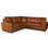 Canapé modulaire en cuir véritable de 105 po Downtown Cowboy