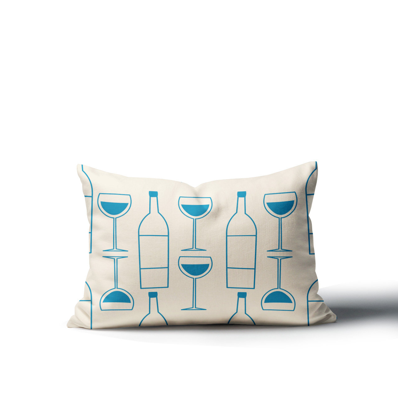 Hyatt Indoor/Outdoor Throw Pillow, 14"H x 20"W, Turquoise