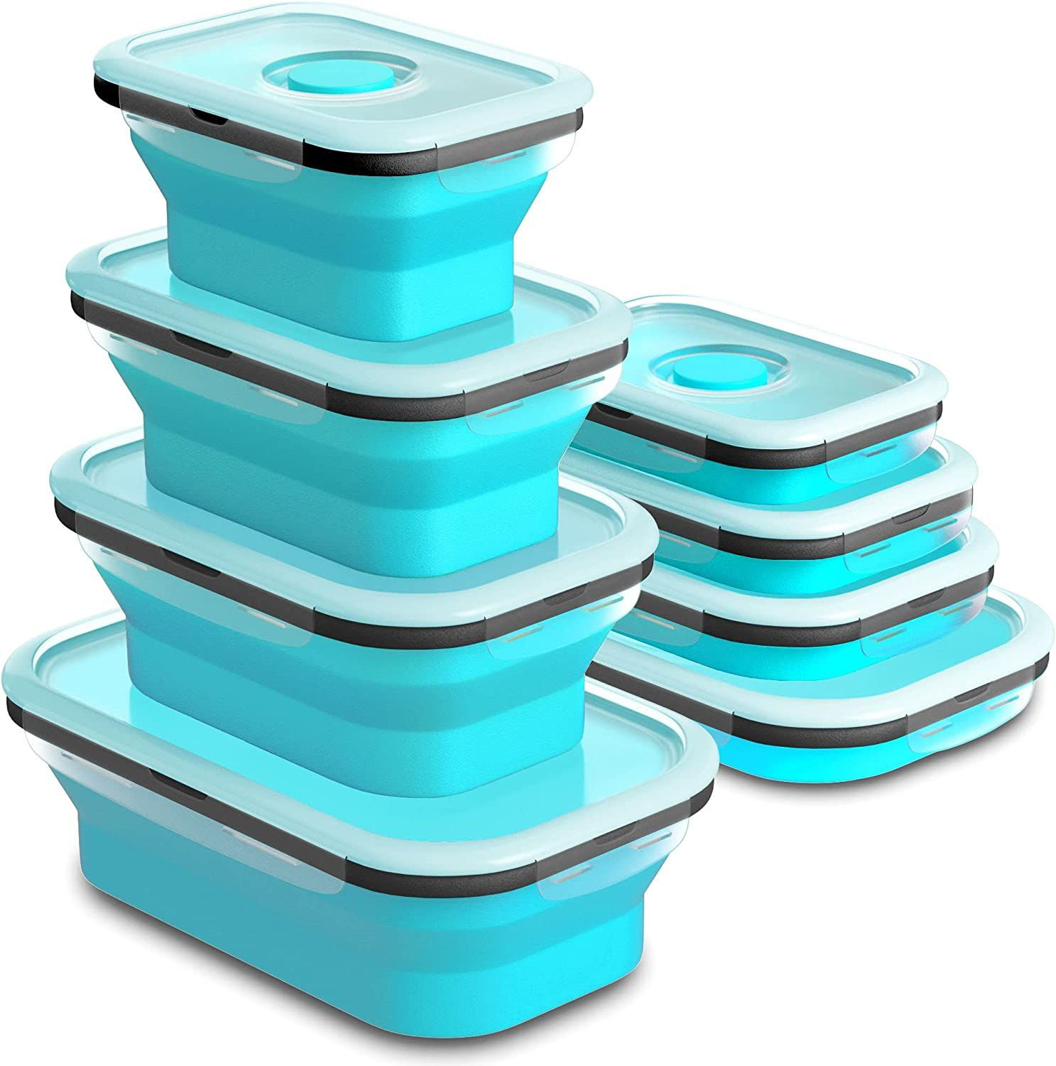 500/800/1200ml Silicone Food Storage Containers With Airtight