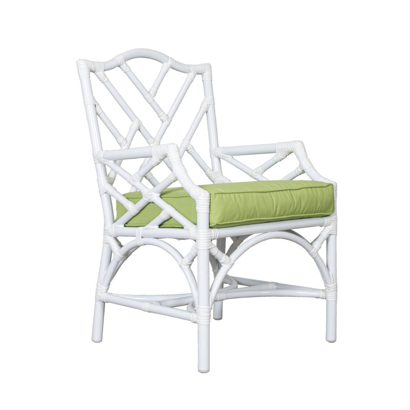 Chaise de patio avec coussin Chippendale, Toile Toile Capri Sunbrella®