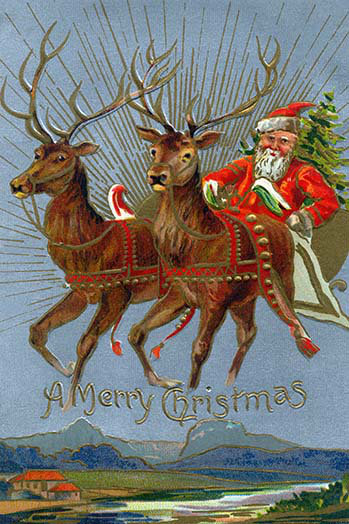 « a merry christmas », impression, H 42 po x l 28 po
