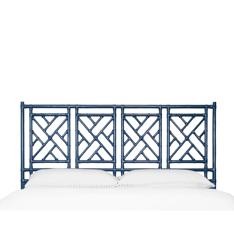 Chippendale Headboard, King, Navy Blue