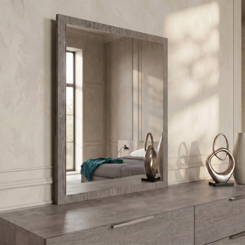 Israar Gray Dresser Mirror