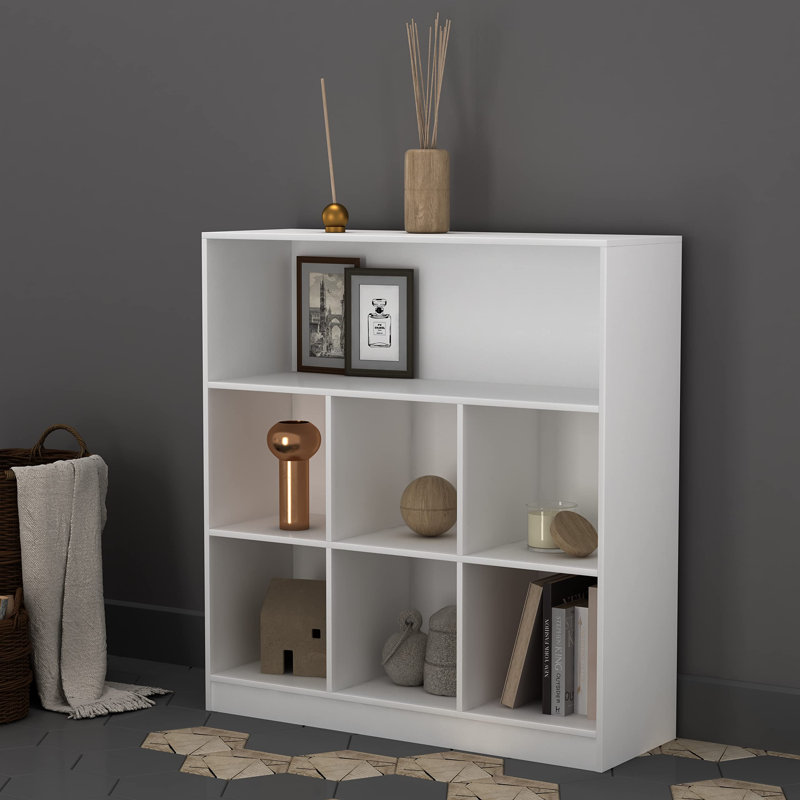 Thorntown 94 cm H x 88 cm W Cube Bookcase, White