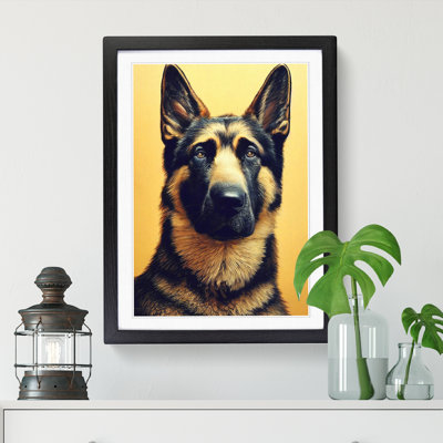 FRM-V0523-1067X German Shepherd Portrait Vol.1 1 Piece Single Picture Frame Wall Art