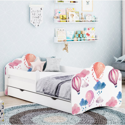 Ramsell European Toddler Bed Frame with Drawers