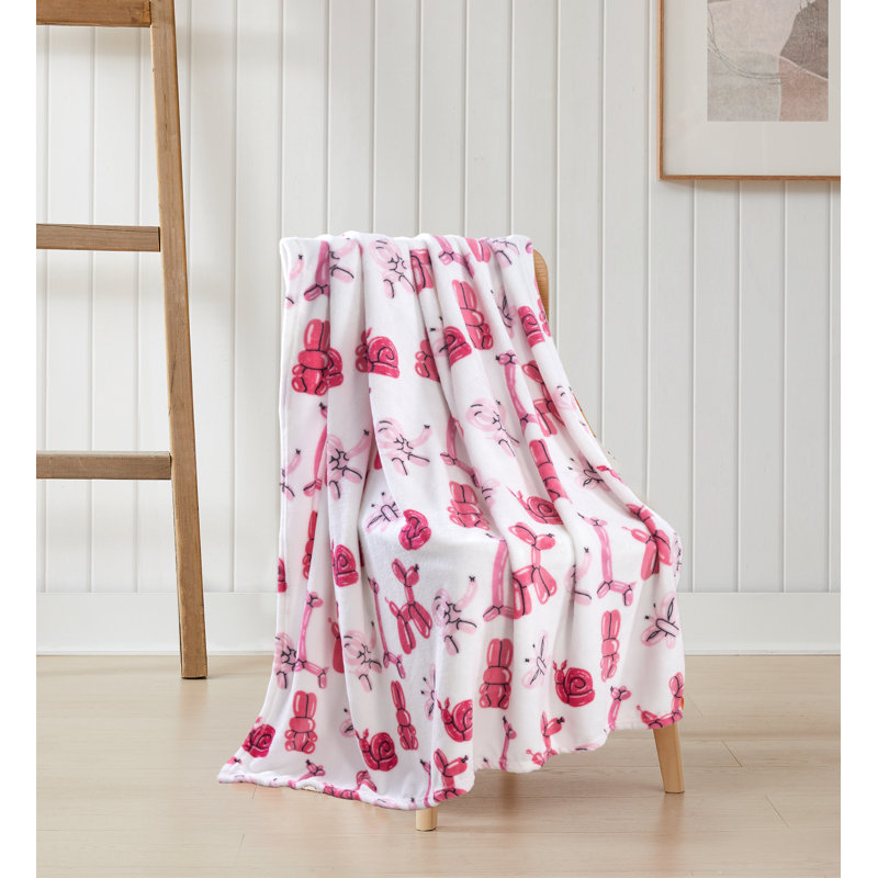 Collection de jeté en flanelle pour enfants, Animaux en ballon