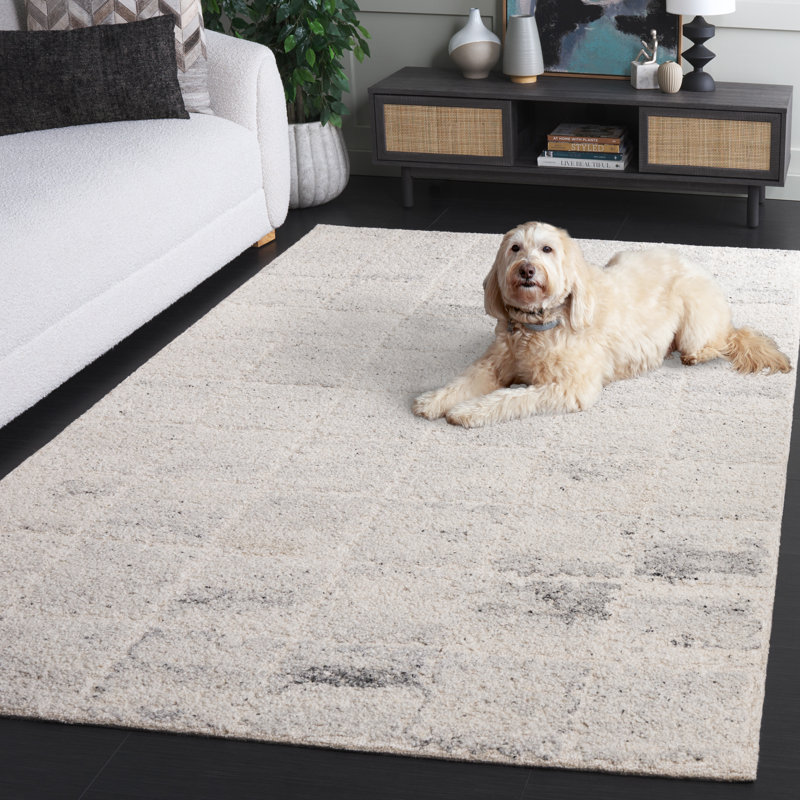 Tapis gris / argenté Harvest 107, Rectangle de 5 pi x 8 pi
