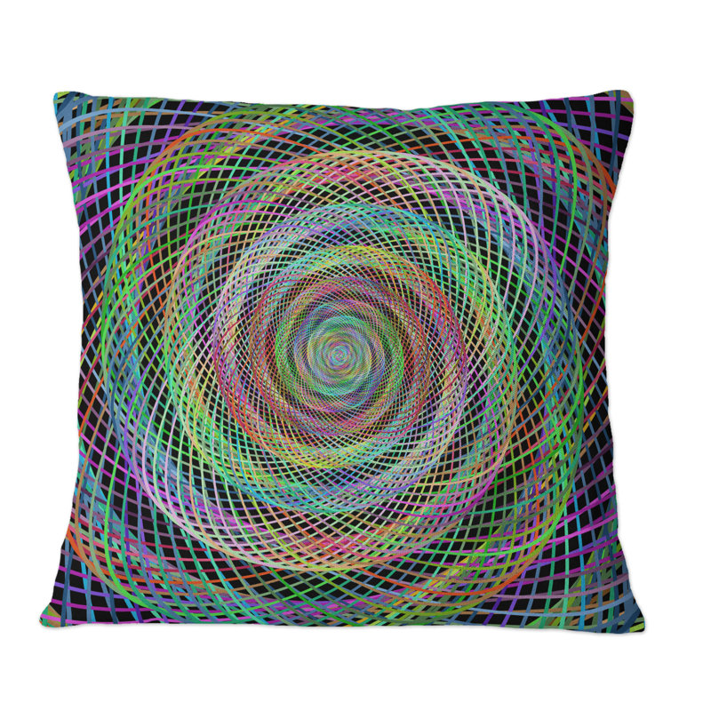 Coussin Iridescent Infinity Spiral, 16 po x 16 po