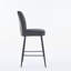 Ensemble de 2 chaises de bar réglables à pieds de fer réglables en velours gris-423273594