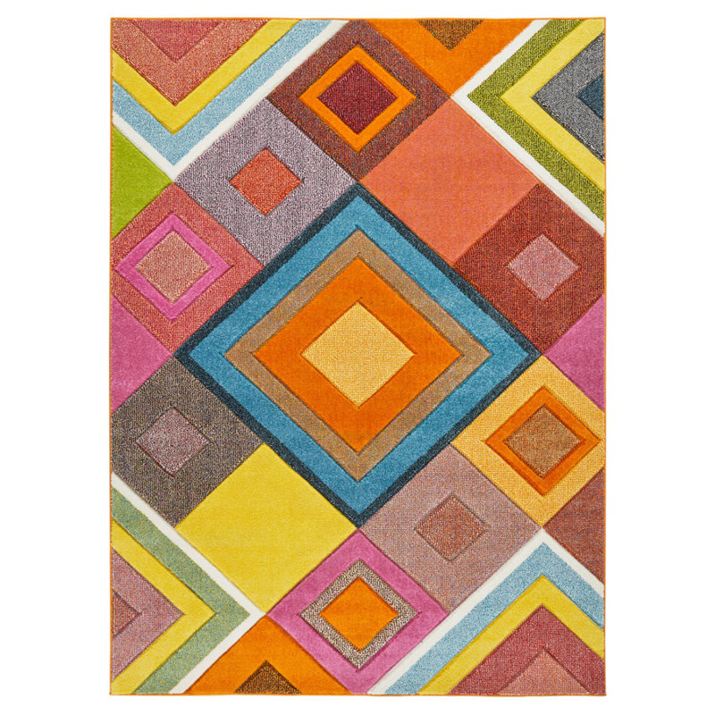 Ankica Geometric Area Rug, Rectangle 80 x 150 cm
