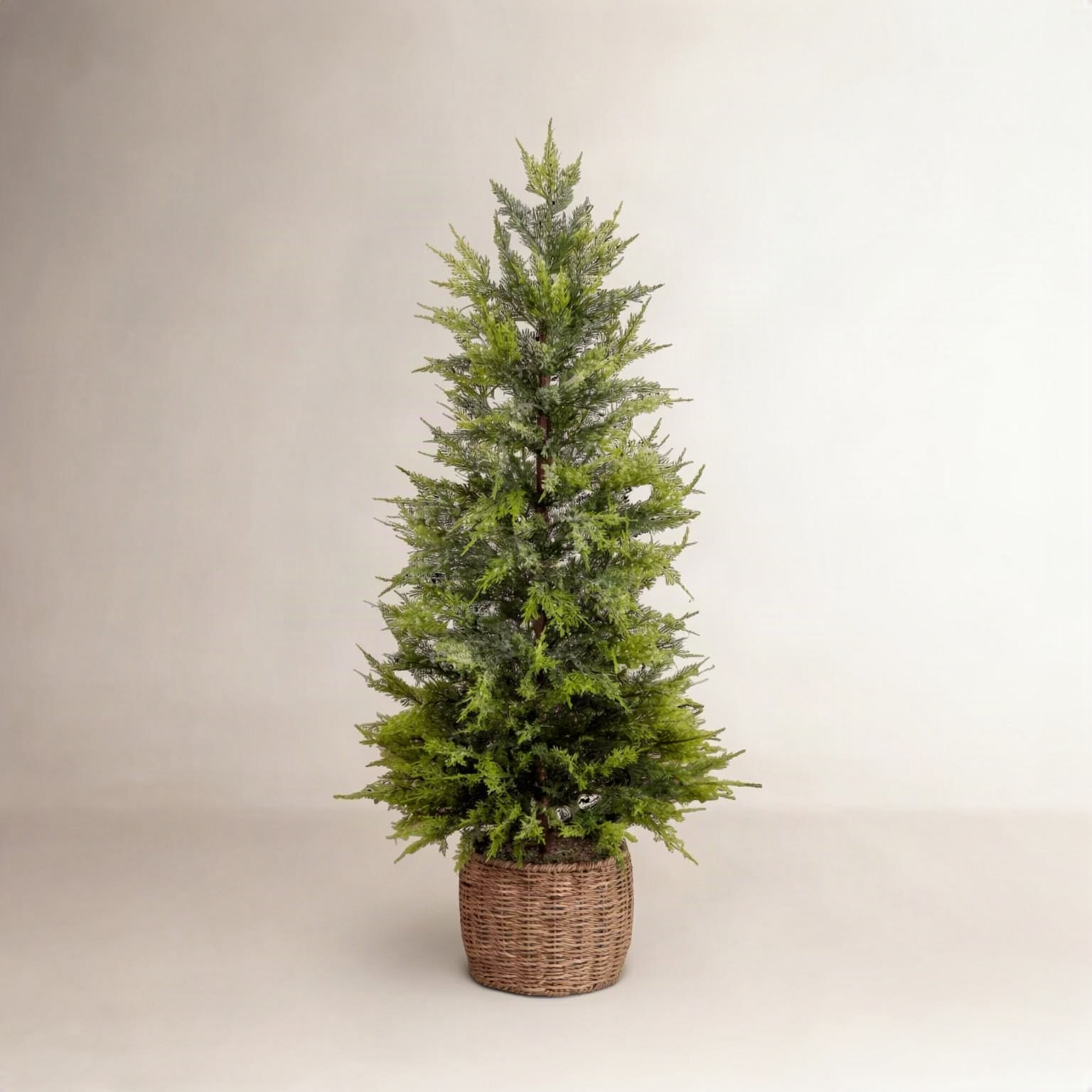 White 3' Pre-Lit Cypress Christmas Tree