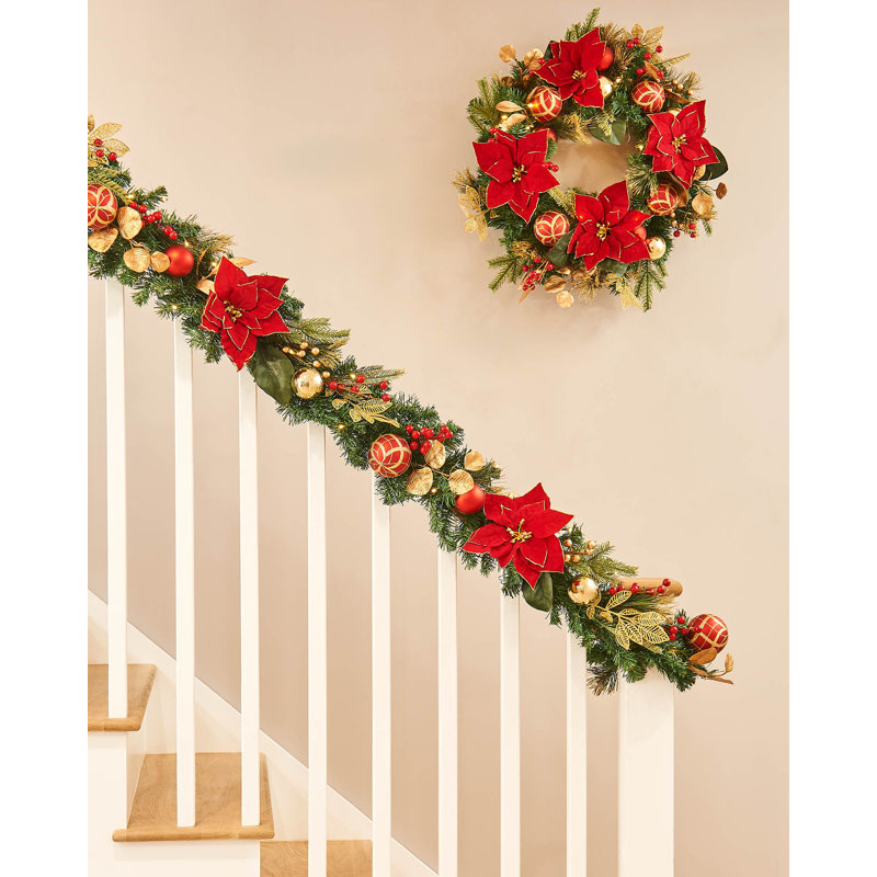274.32cm Lighted Faux Garland with Lights