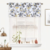 Esteline Floral Kitchen Valance Tailored 52" Window Valance