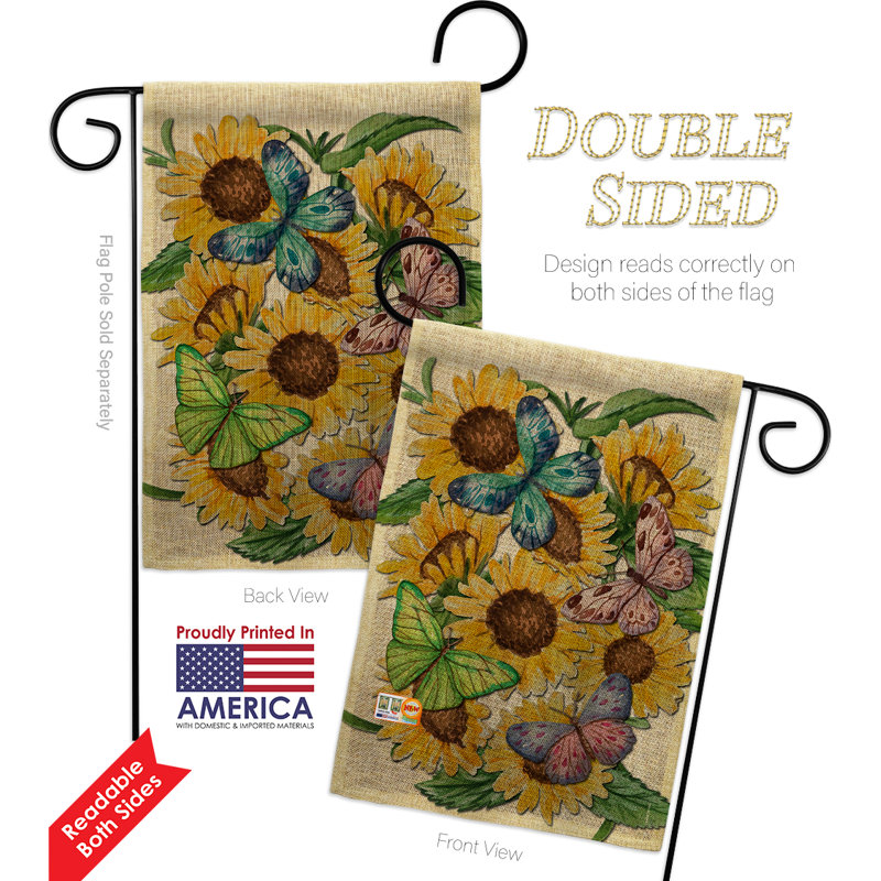 Double Sided 18.5'' H x 13'' W Polyester Flag Set