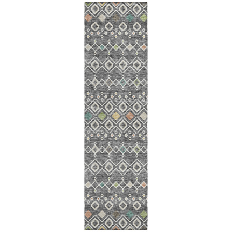 Aleighna Area Rug with Non-Slip Backing, Runner 2'3" x 7'6"