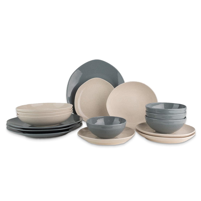 16 Pieces 100% Porcelain Dinner Set,